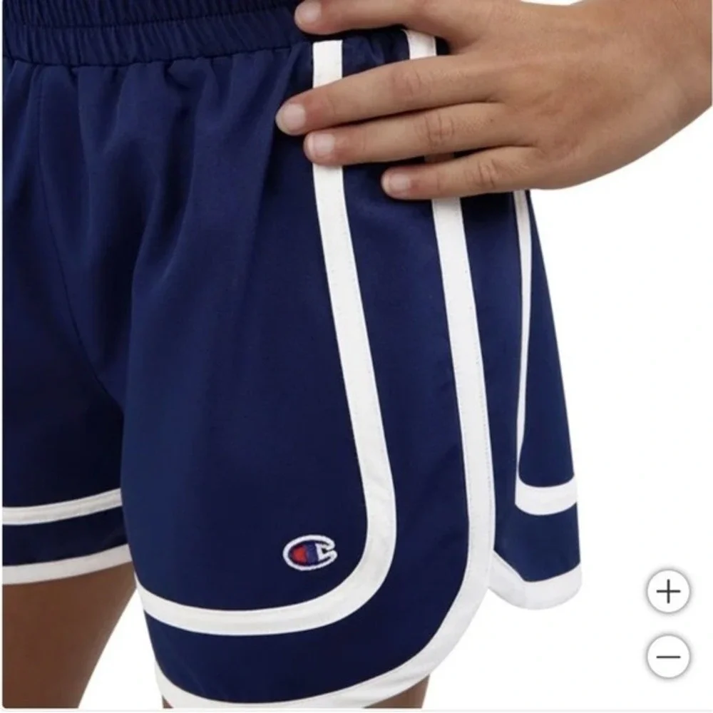 Champion Dolphin Shorts Kids Girls 2‎ Pack Navy Pink Size 10/12 Retro Athletic
